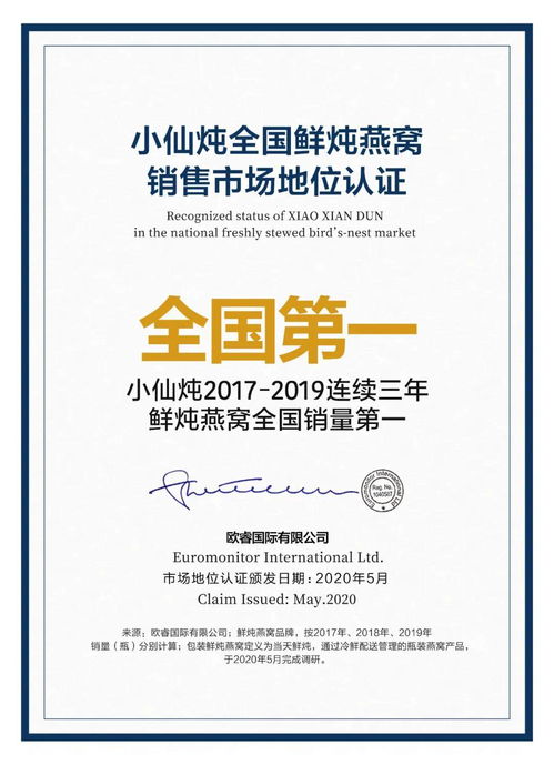 坚守品质，矢志创新 小仙炖荣登中国10大食品创新公司榜